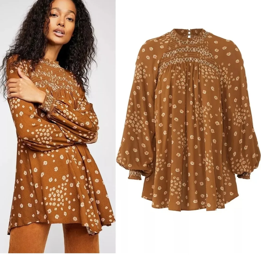 Free People Flowers In Her Hair Boho Tunic Size Small - Picture 3 of 16